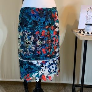 Antonio Melani Floral Lace Overlay Black Muticolor
Pencil Skirt 10